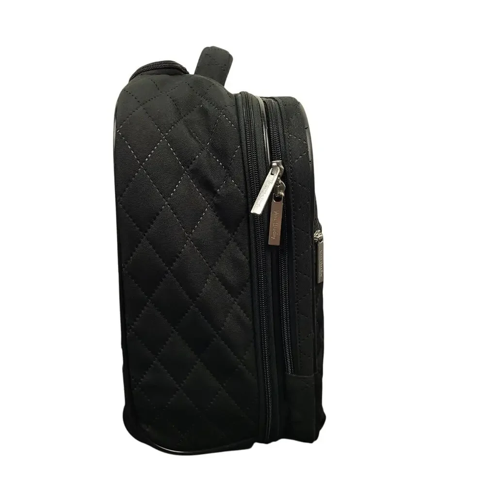 Vera Bradley Quilted Rolling Carry On Travel Bag Luggage Suitcase Black